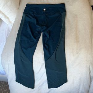 Teal Lululemon 3/4 Leggings